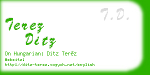 terez ditz business card