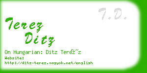 terez ditz business card